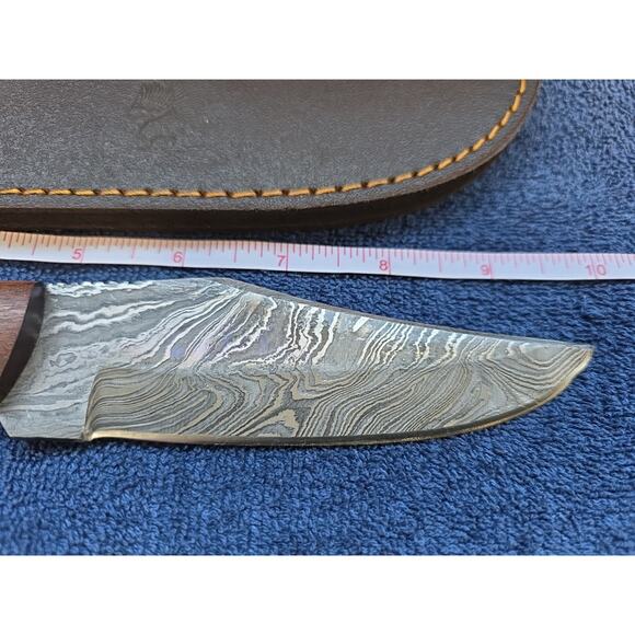 Hunting Bowie Knife 10 Inch Custom Made Forged Damascus Blade LMK Knives #7639 - Picture 2 of 8